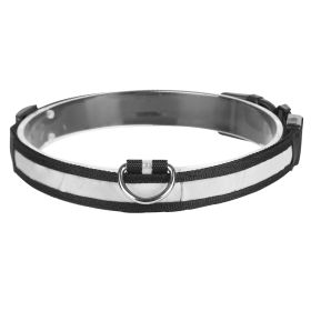 LED Dog Collar USB Rechargeable Adjustable Dog Safety Collar Night Safety Flashing Luminous Light up Collar (Option: DogCollar(LColor))