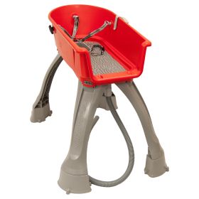 Elevated Dog Bath and Grooming Center (Color: Red, Size: Medium)