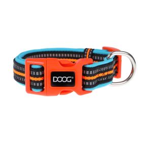 Neoprene Dog Collar Beethoven Neon (Color: Orange/Blue, Size: Medium)