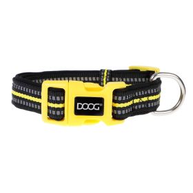 Neoprene Dog Collar Bolt Neon (Color: Yellow/Black, Size: Small)