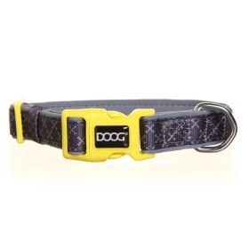 Neoprene Dog Collar Odie (Color: Black/Purple/Yellow, Size: Medium)