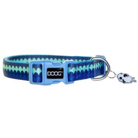Neoprene Dog Collar Pluto (Color: Blue/Geometric, Size: Medium)