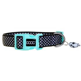 Neoprene Dog Collar Pongo (Color: Black/White Polka Dot, Size: Small)