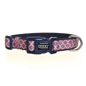 Neoprene Dog Collar Gromit (Color: Blue/Pink, Size: Large)