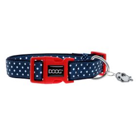 Neoprene Dog Collar Stella (Color: Navy Blue/White Polka Dot, Size: Extra Small)