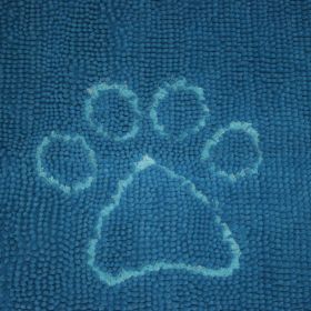 Dirty Dog Door Mat (Color: Aqua, Size: Medium)