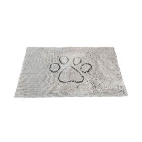 Dirty Dog Door Mat (Color: Silver Grey, Size: Large)