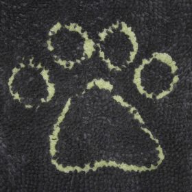 Dirty Dog Door Mat (Color: Cool Grey/Lime Green, Size: Large)