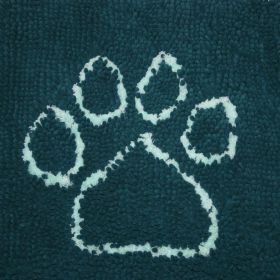 Dirty Dog Door Mat (Color: Petrol/Turquoise, Size: Large)