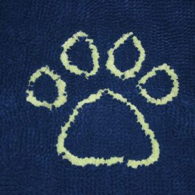 Dirty Dog Door Mat (Color: Marine/Lime Green, Size: Large)