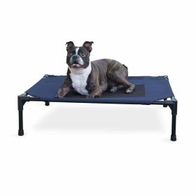 Original Pet Cot Elevated Pet Bed (Color: Blue, Size: Medium)