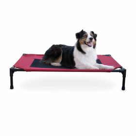 Original Pet Cot Elevated Pet Bed (Color: Red, Size: Large)