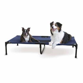 Original Pet Cot Elevated Pet Bed (Color: Blue, Size: Extra Large)