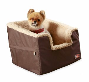 Bucket Booster Pet Seat Collapsible Rectangle (Color: Tan, Size: Small)