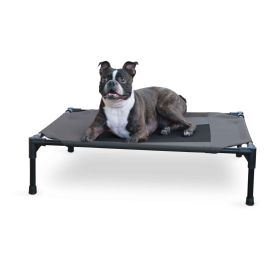 Original Pet Cot Elevated Pet Bed (Color: Charcoal/Black, Size: Medium)