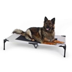 Original Pet Cot Elevated Pet Bed (Color: Taupe/Black, Size: Extra Large)