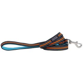 Neoprene Dog Leash Beethoven Neon (Color: Orange/Blue, Size: Large)