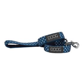 Neoprene Dog Leash Stella (Color: Blue/White Polka Dot, Size: Large)