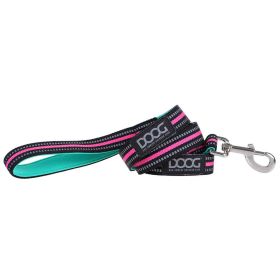 Neoprene Dog Leash Rin Tin Tin (Color: Teal/Pink, Size: Large)