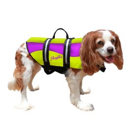 Neoprene Dog Life Jacket (Color: Yellow / Purple, Size: Extra Small)