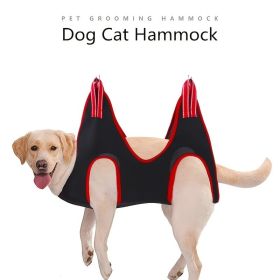 Pet Grooming Hammock For Dog & Cat; Cat Hammock Restraint Bag For Bathing Trimming Nail Clipping (Color: Black, Size: S)