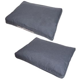 Touchdog 'Hushky' Water-Resistant Premium Rectangular Raised Dog Mat (Color: Charcoal Grey, Size: Small)