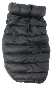 Pet Life 'Pursuit' Quilted Ultra-Plush Thermal Dog Jacket (Color: Black, Size: Medium)