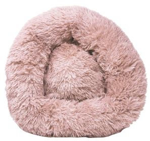 Pet Life 'Nestler' High-Grade Plush and Soft Rounded Dog Bed (Color: Pink, Size: Large)