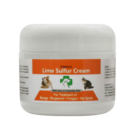 Lime Sulfur Pet Skin Cream - Pet Care and Veterinary Treatment for Itchy and Dry Skin - Safe Solution for Dog;  Cat;  Puppy;  Kitten;  Horse‚Ä¶ (Size: 2 oz)