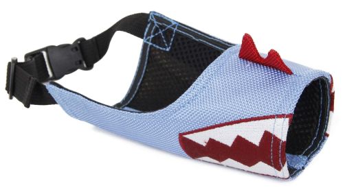 Pet Life Fumigation Adjustable Designer Dog Muzzle (Color: Blue, Size: Large)