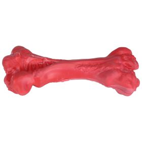 Dog Chew Toy Dog Teething Toy Dog Chew Bone with Beef Flavor Suitable for Aggressive Chewers Small Medium Large Dogs (Option: DogChewToy(RedWhiteL))