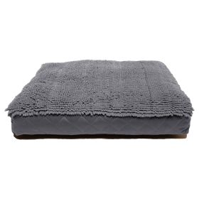 Dirty Dog Rectangle Bed (Color: Cool Grey, Size: Medium)